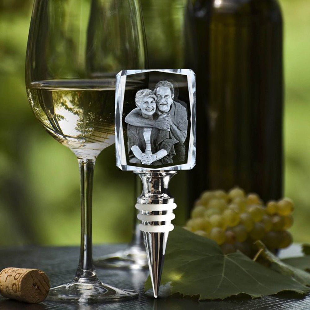 3D Photo Engrave Customized Crystal Red Wine Cork Hexagon Cuboid Crystal Crafts Prismuse   